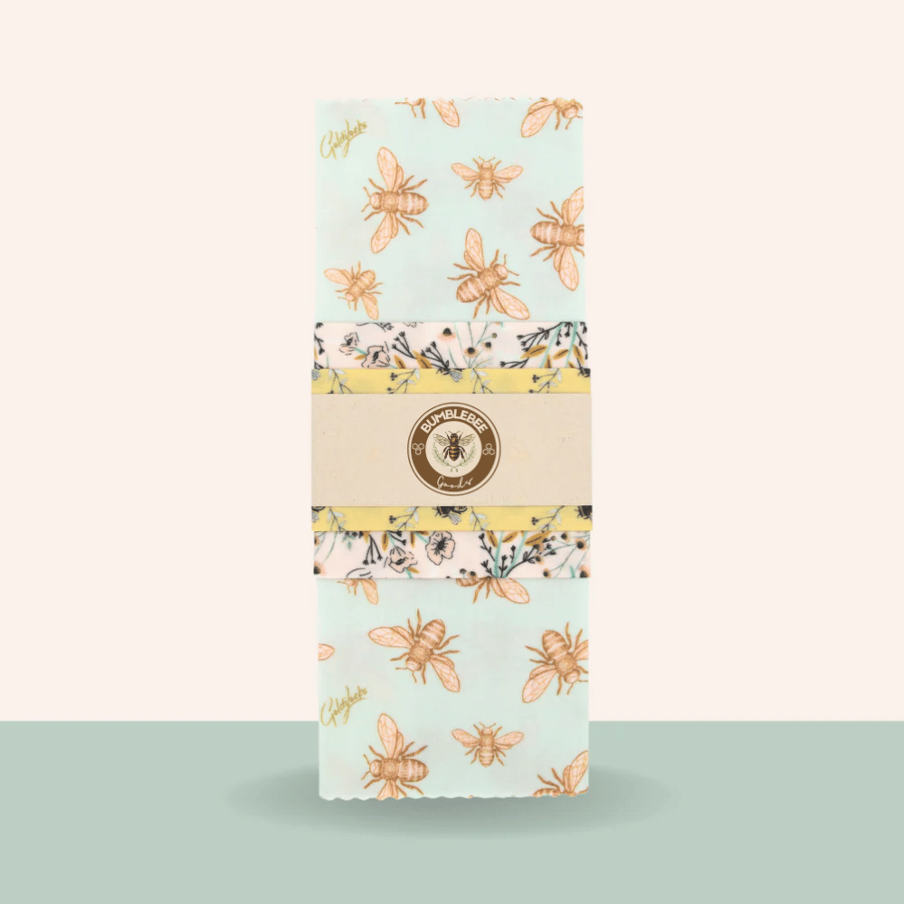 Beewax Food Wraps: Bees & Bloom Set of 3